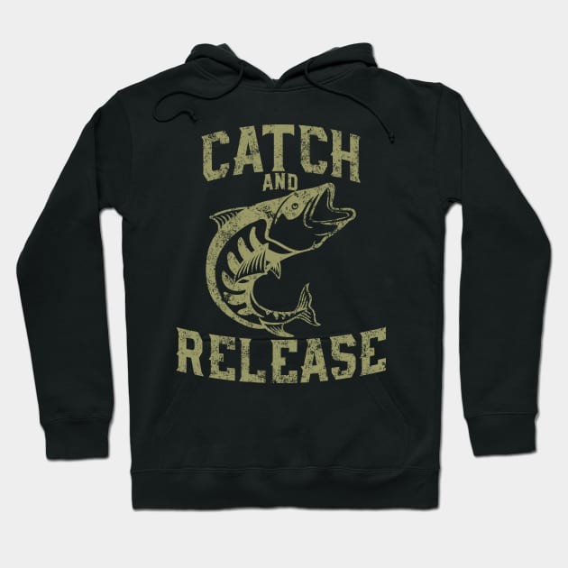 Bass Fishing Catch And Release Hoodie by JakeRhodes